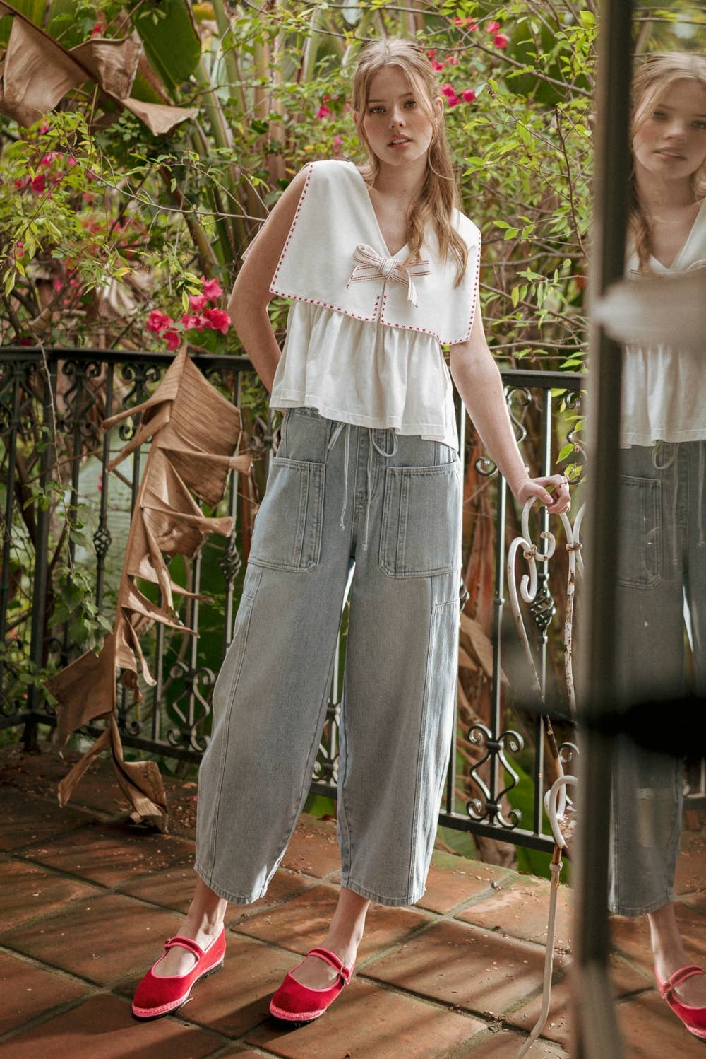 Light Denim Barrel Pant