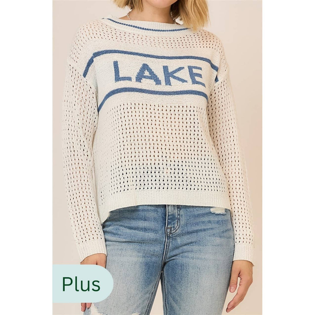 Plus Light Knit Lake Pullover