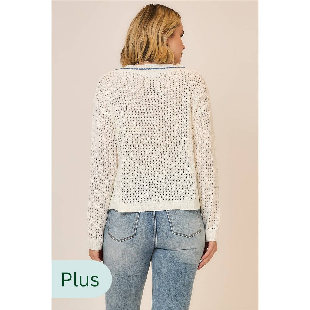 Plus Light Knit Lake Pullover