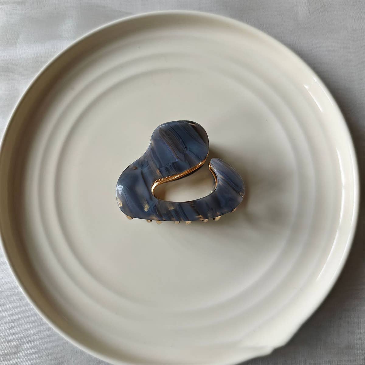 Blue French Acetate Hair Claw
