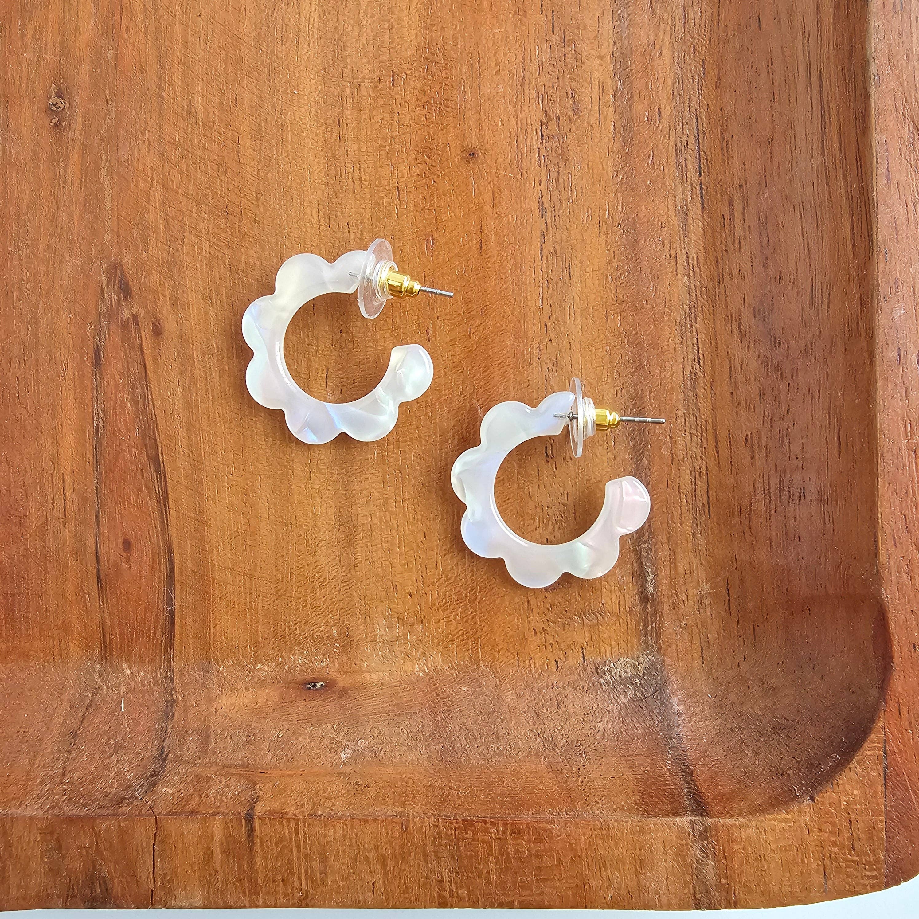 Opalite Flora Mini Hoops