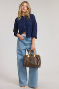Navy Essential Button Down Cardigan