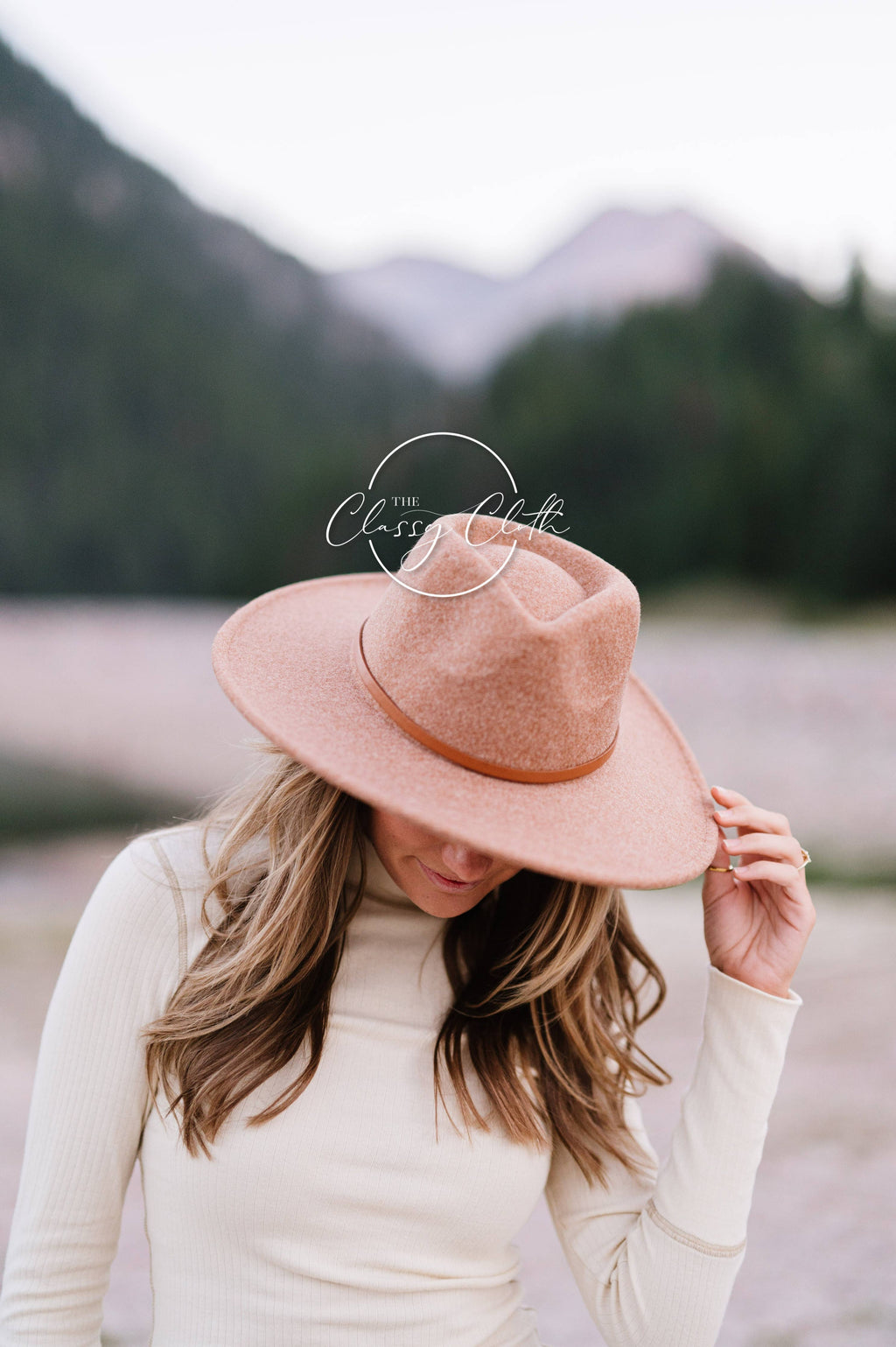 Camel Wool Blend Wide Brim Western Hat