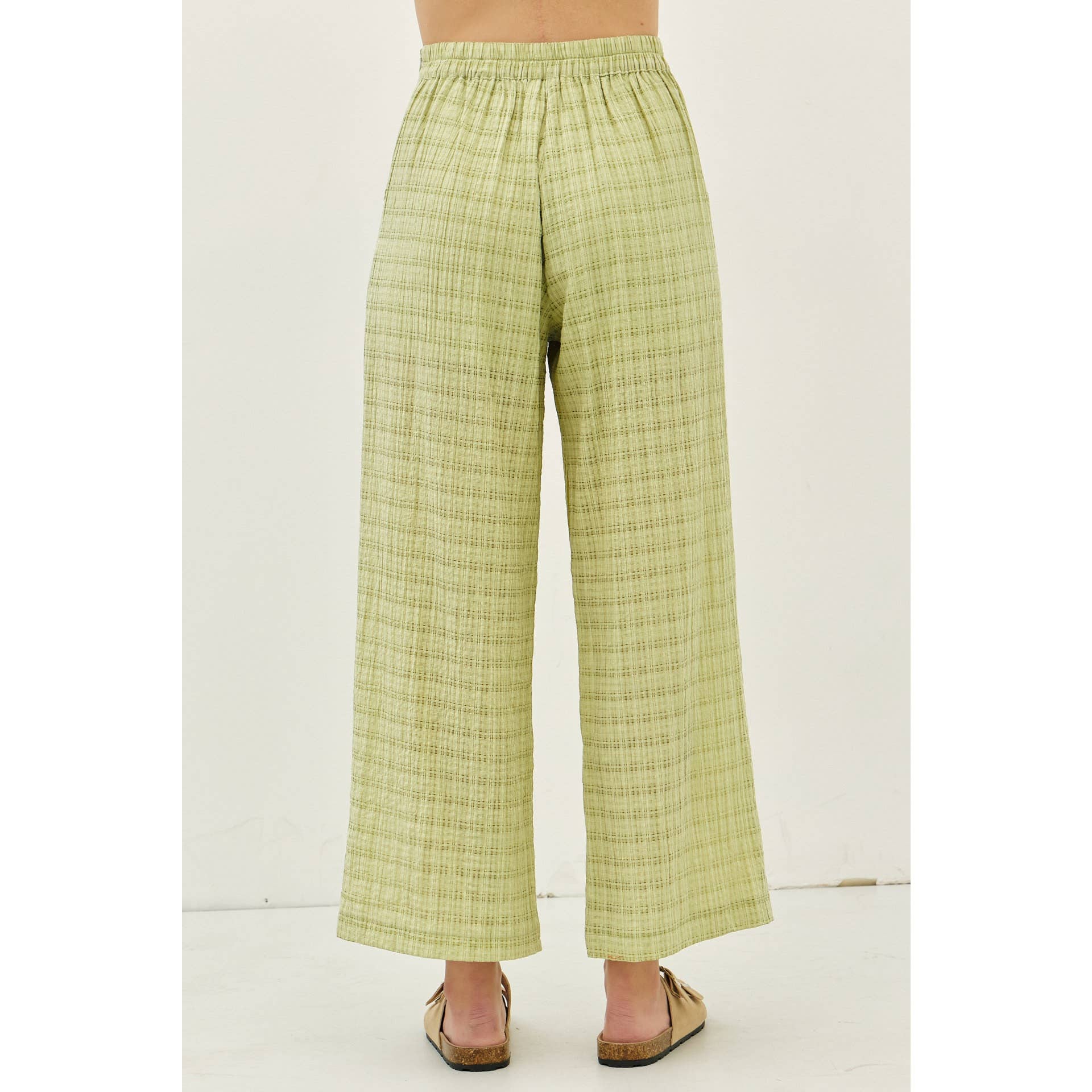 Sage Pleated Wide Leg Ankle Pants