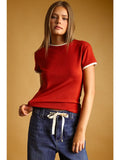 Rust & Cream Double Layered Top
