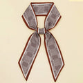 Wine Letter Floral Twilly Scarf