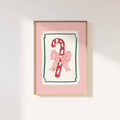 Candy Cane Bow Print