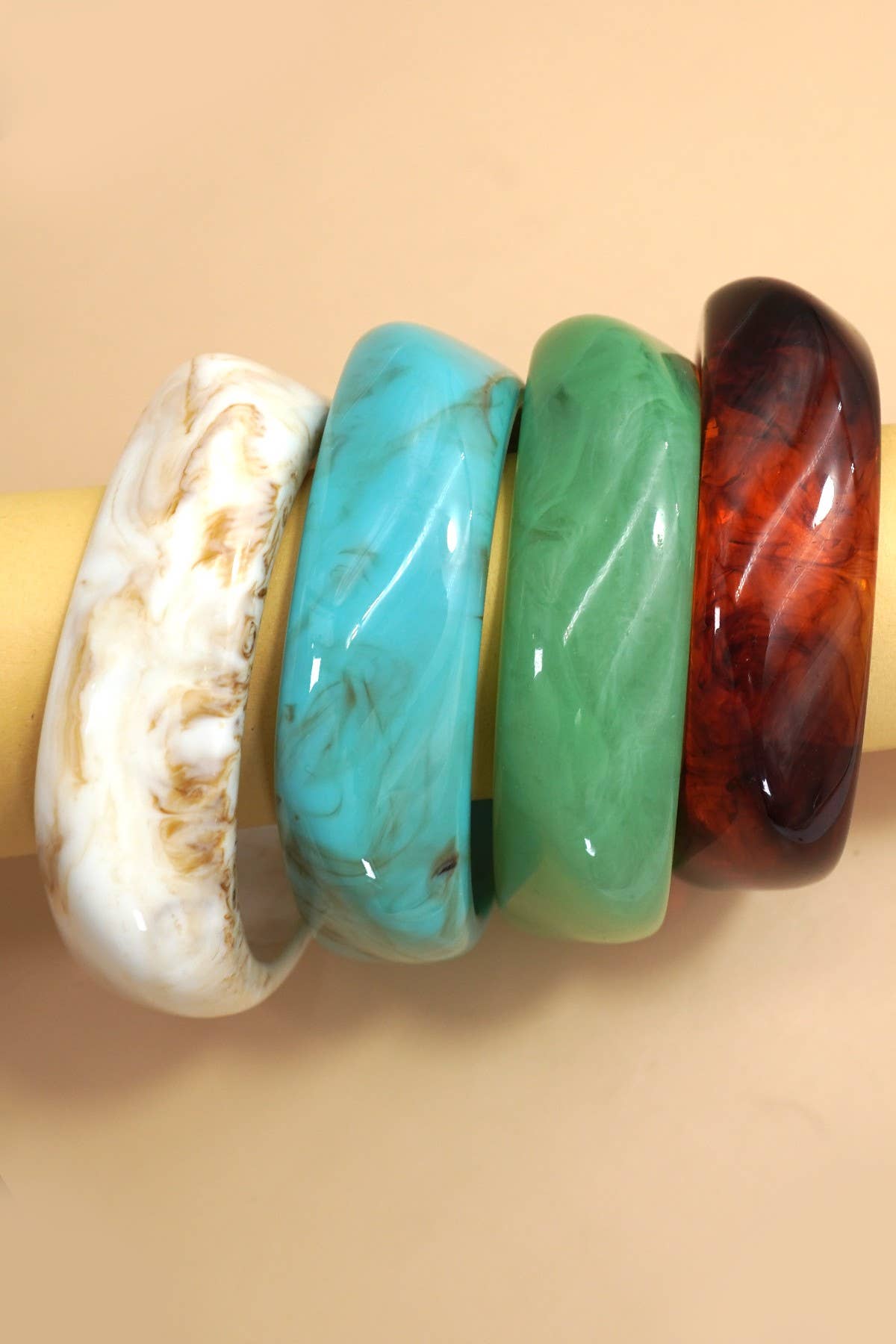 Jade Irregular Square Cuff Bangle