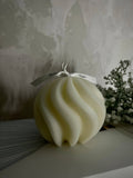 White Unscented Spiral Candle