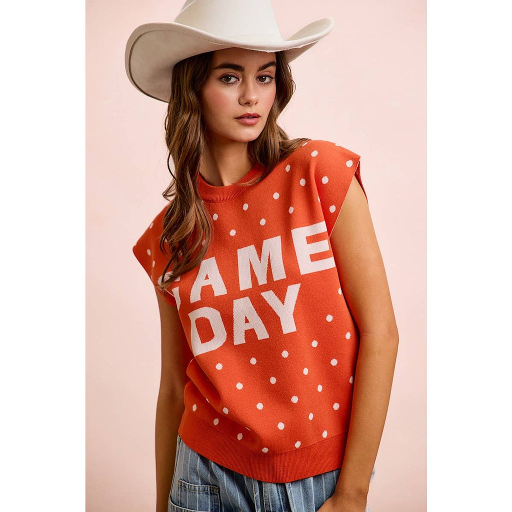 Red Gameday Sleeveless Top