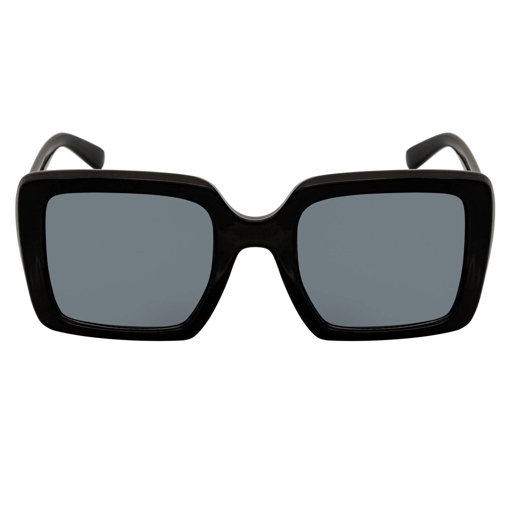 Smoke Oversize Square Black Sunglasses Smoke