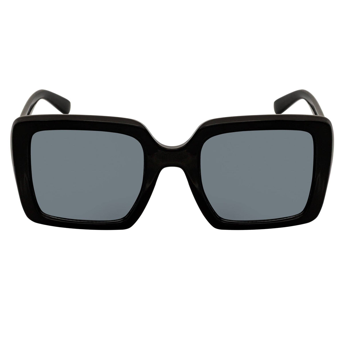 Smoke Oversize Square Black Sunglasses Smoke