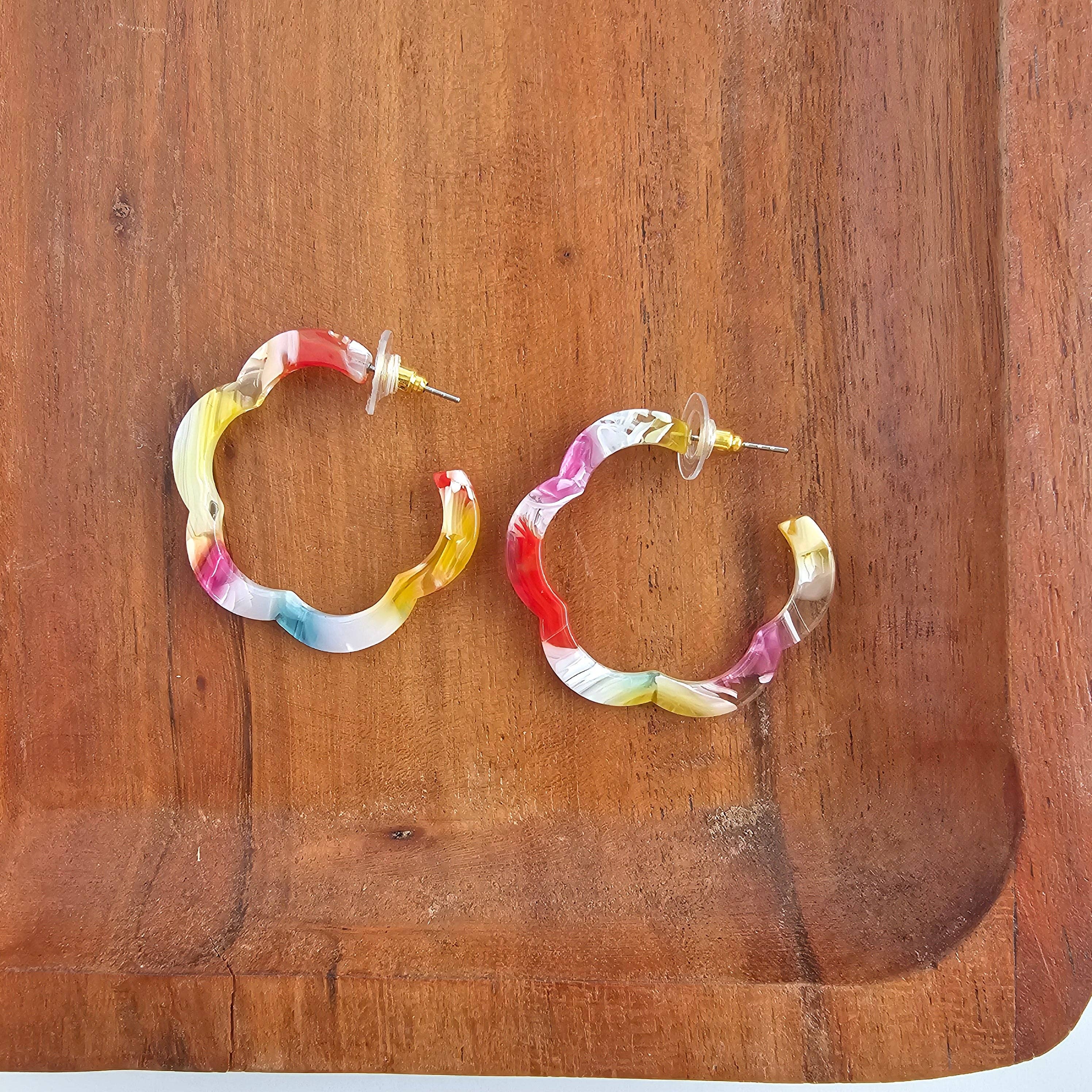 Technicolor Posey Hoops