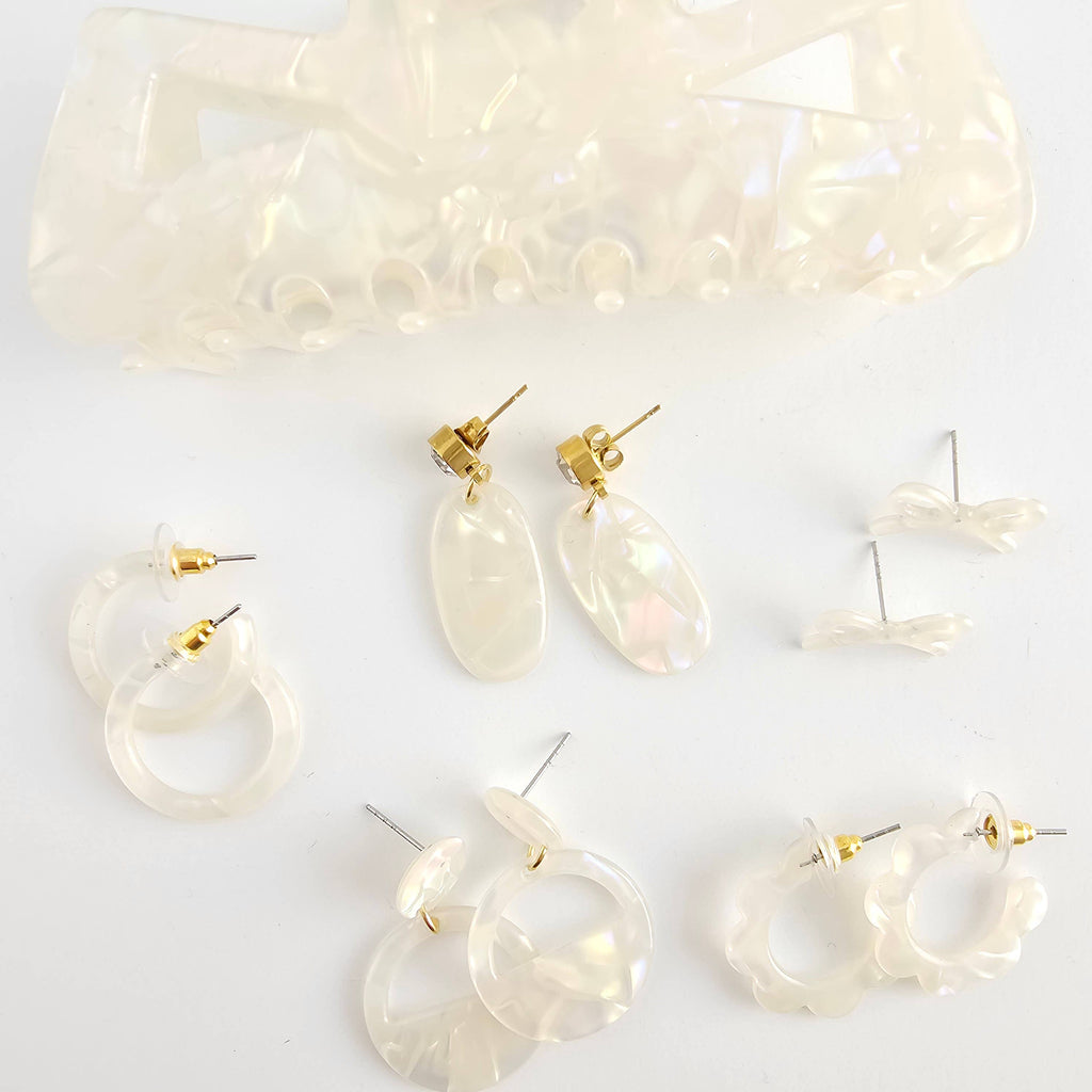 Opalite Flora Mini Hoops