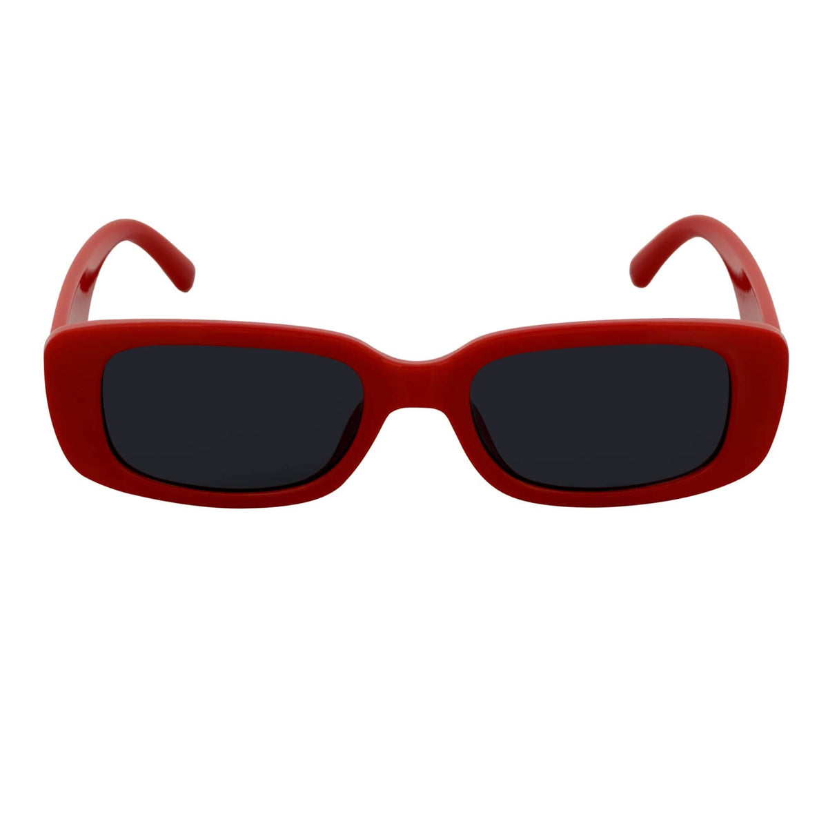 Red Smoke Small Rectangle Sunglasses