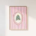 Frame Christmas Tree Pink Print