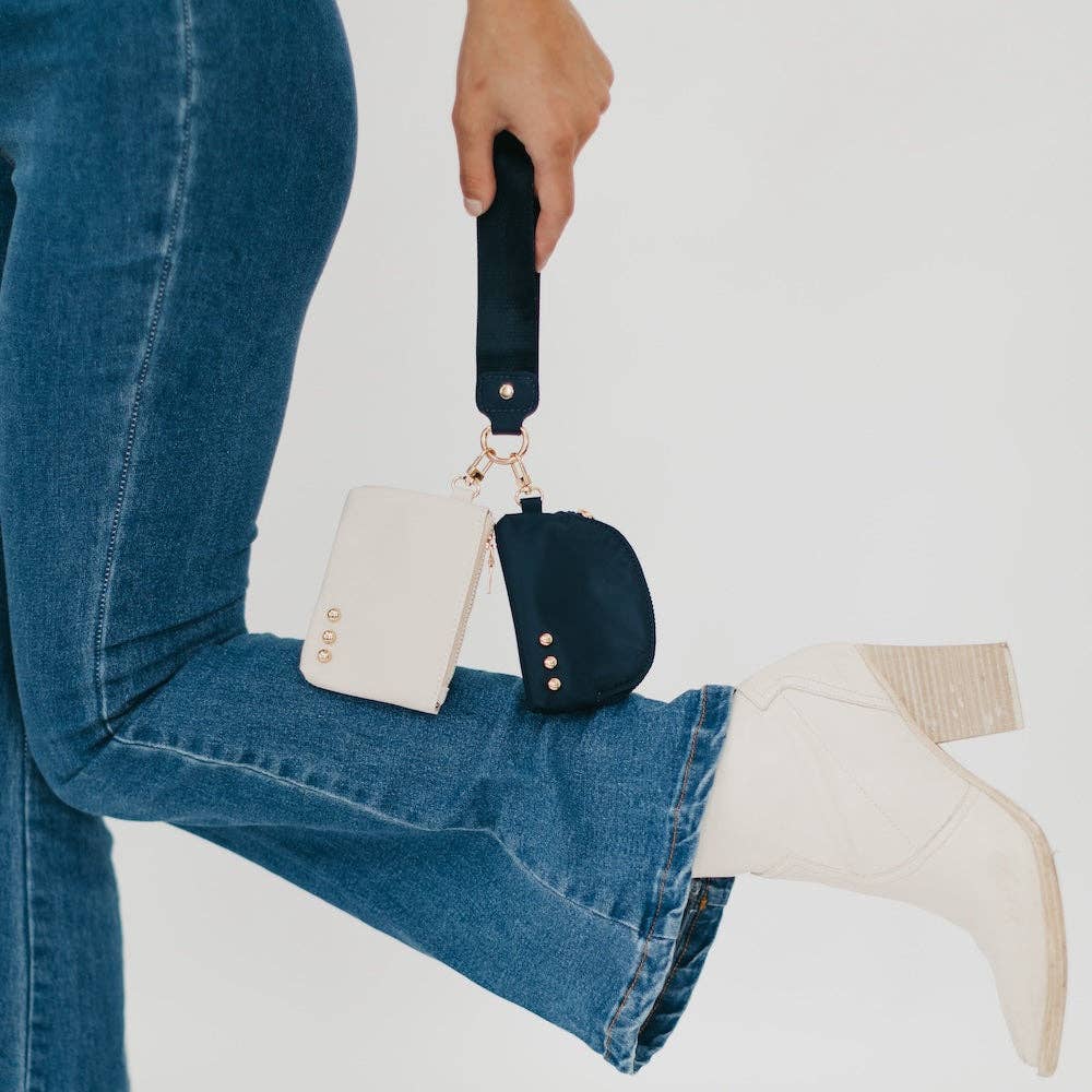Pink Dual Pouch Wristlet