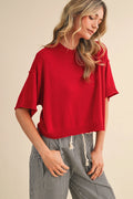 Red Lightweight Knit Sweater