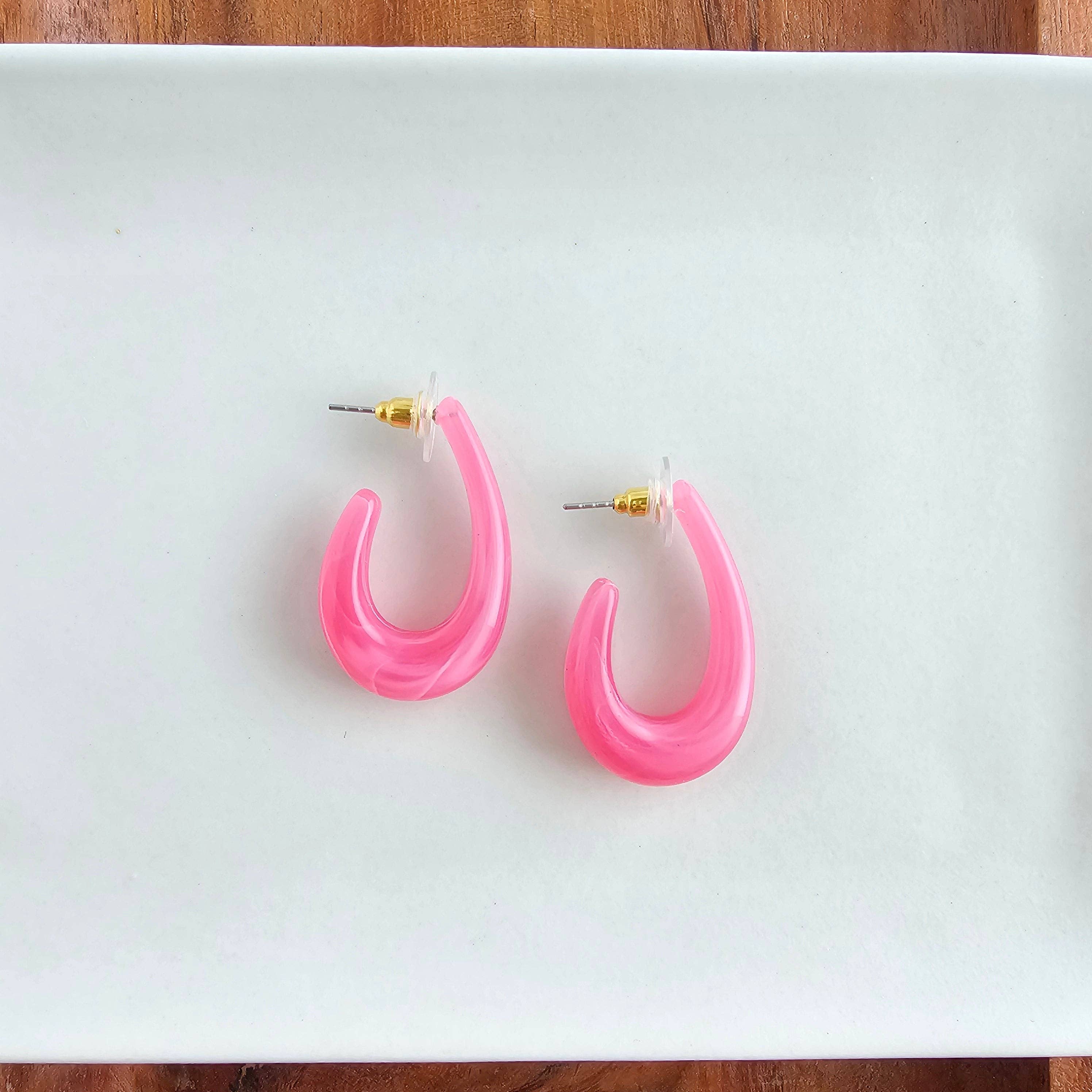 Berry Pink Julie Hoops