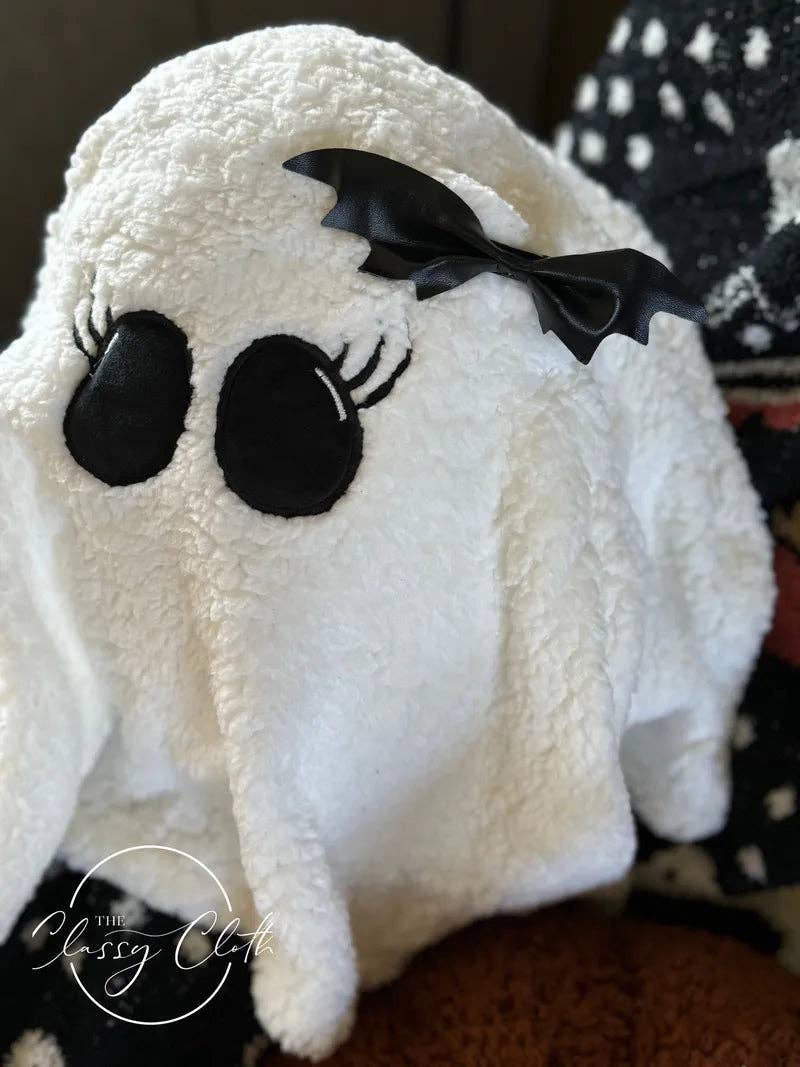 Ghost Halloween Sherpa Pillow