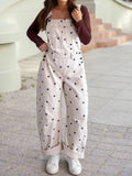 Polka Dot Bib Barrel Overalls