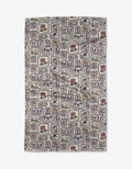 Floral Postage Stamps Tea Towel