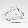 White Football Shaped Transparent Crossbody Bag