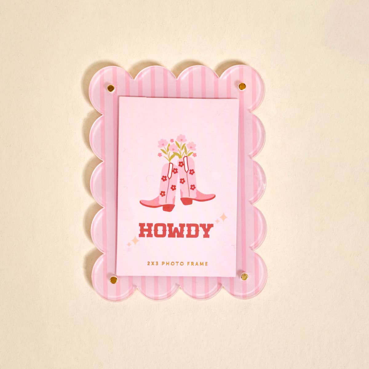 Cowgirl Boots Mini Acrylic Picture Frame Magnet
