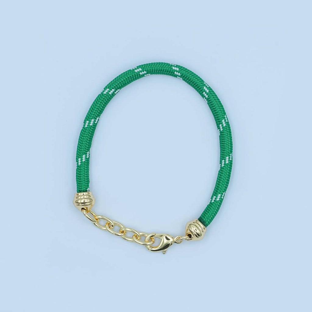 Green Cord Chain Bracelet