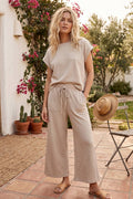 Bone Mineral Wash Scuba Lounge Top