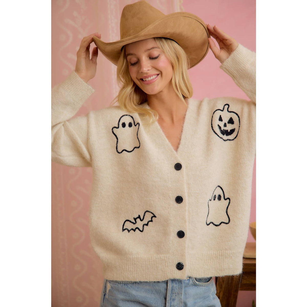 Ivory Halloween Cardigan