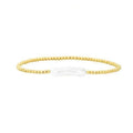 Long Pearl and Gold Beaded Bracelet