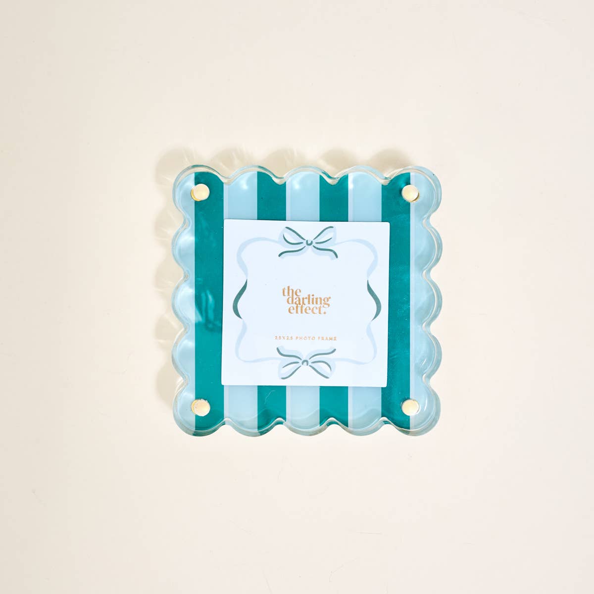 Sicily Stripes Teal Little Moments Acrylic Picture Frame