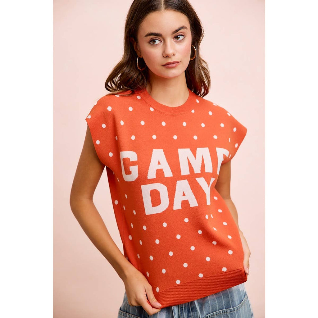 Red Gameday Sleeveless Top
