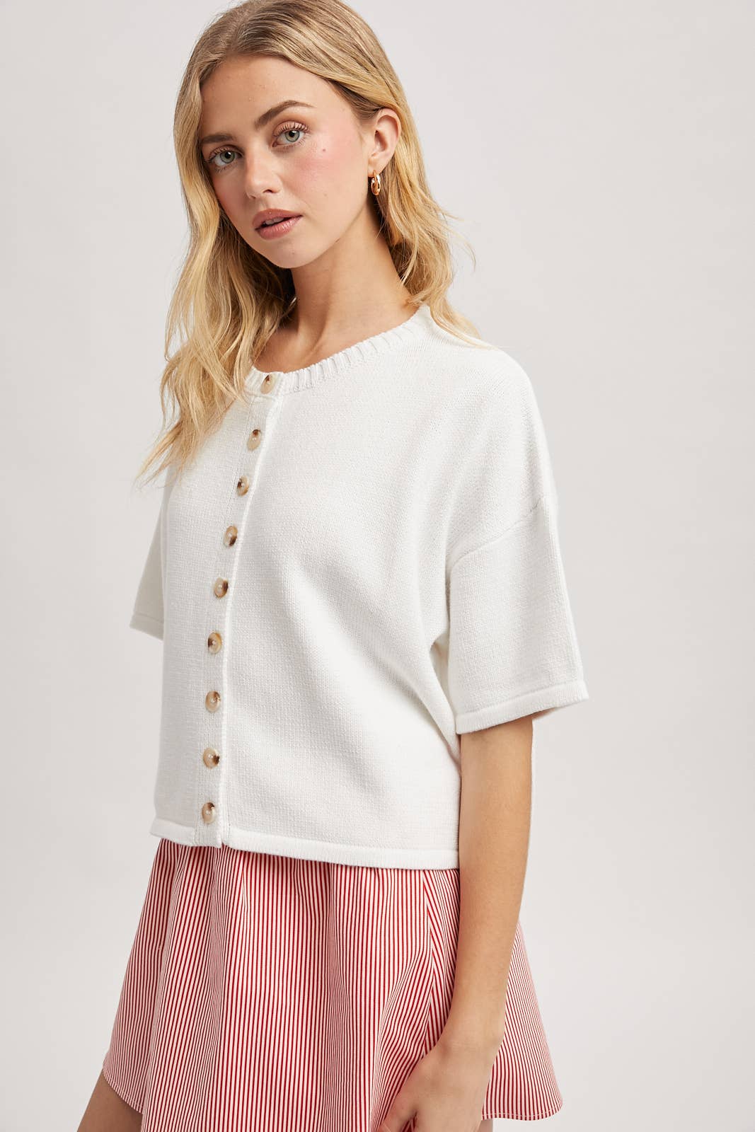 Lemon Button Up Sweater