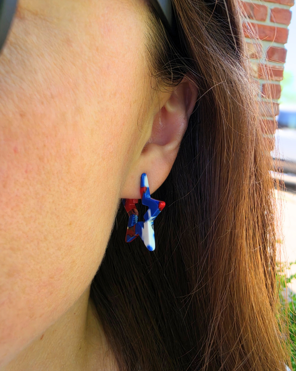 Red, White & Blue Mini Star Hoops