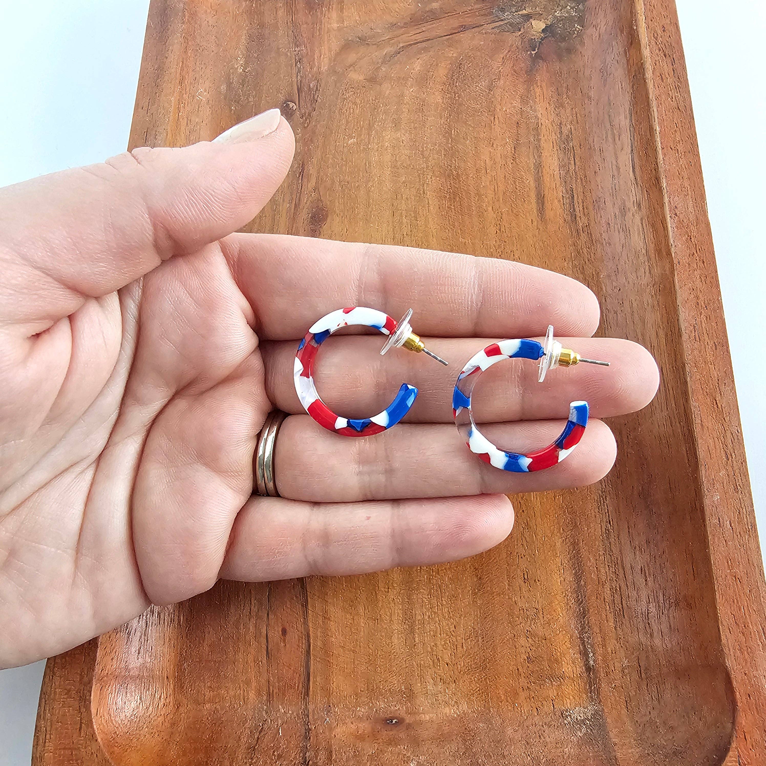 Red, White & Blue Cam Mini Hoops