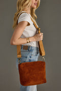 Rust Corduroy Crossbody