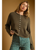 Olive Knitted Cardigan
