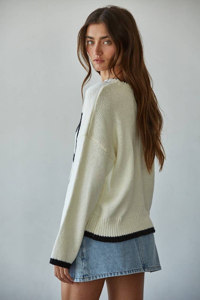 Cotton Varsity Number Crew Neck