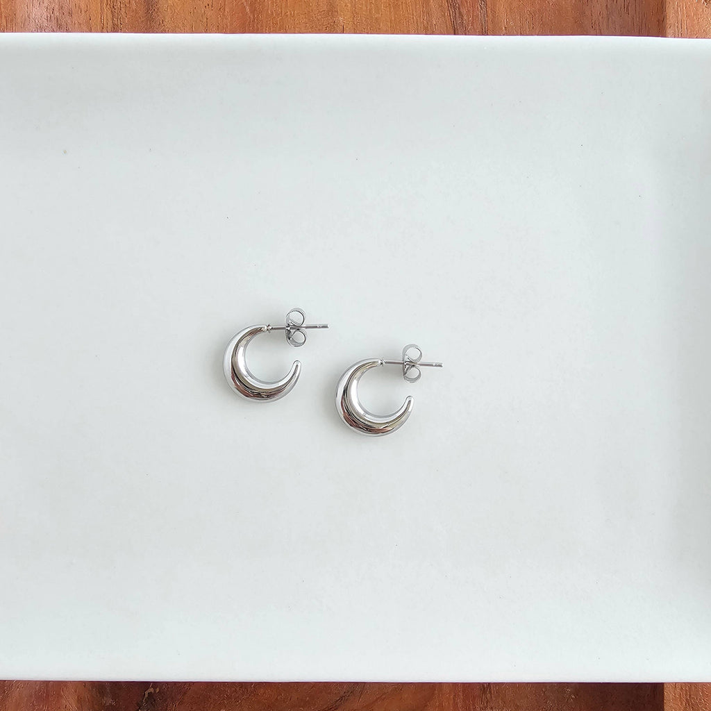 Silver Mini Luxe Selena Hoops