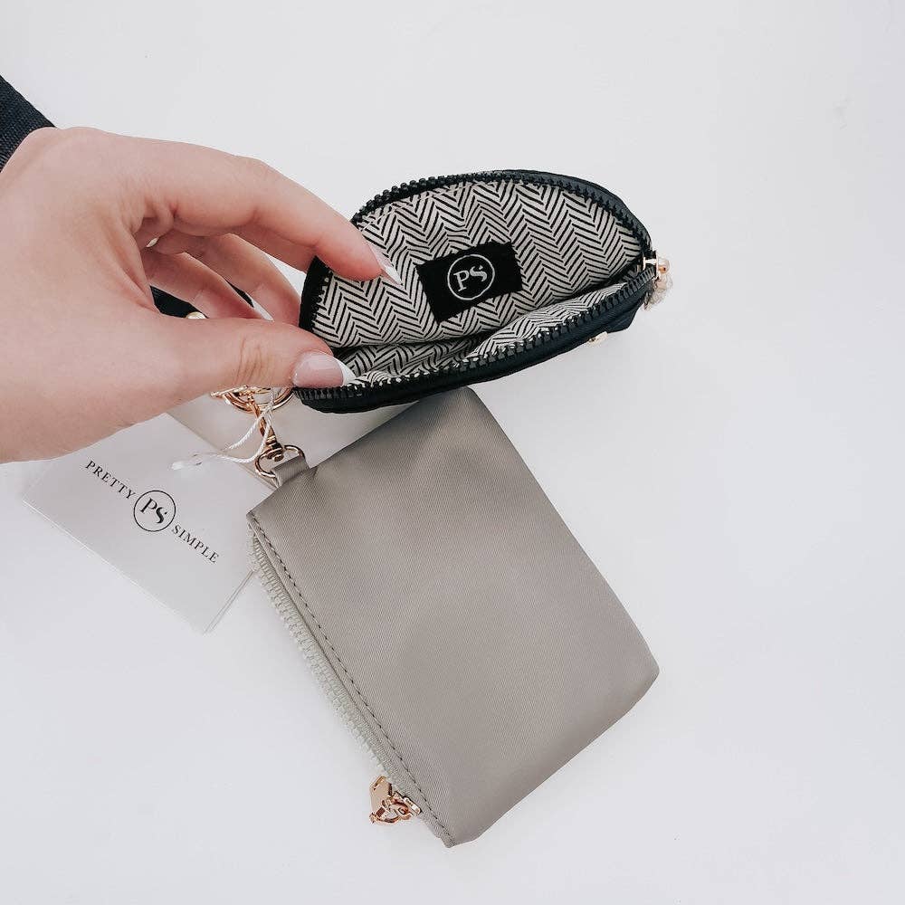 Pink Dual Pouch Wristlet