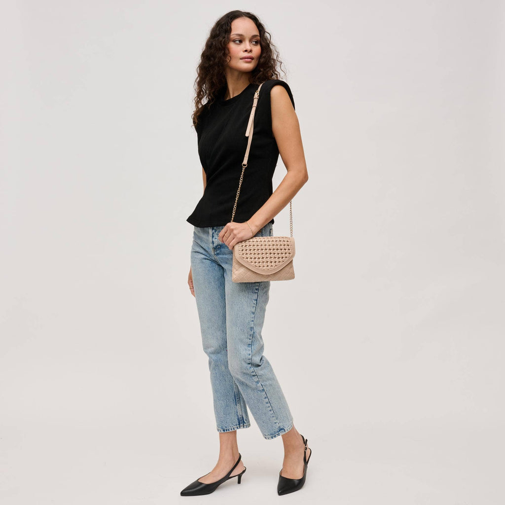 Natural Emma Woven Crossbody