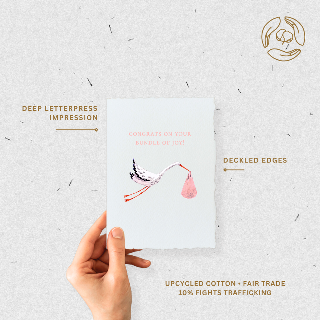Pink Bundle of Joy Greeting Card