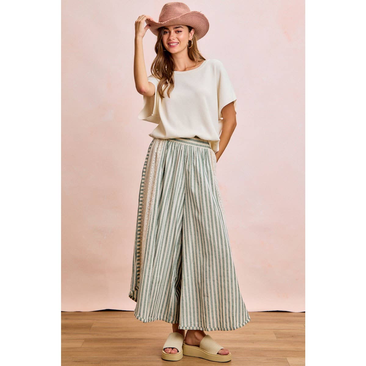 Black Floral Eyelet Pant