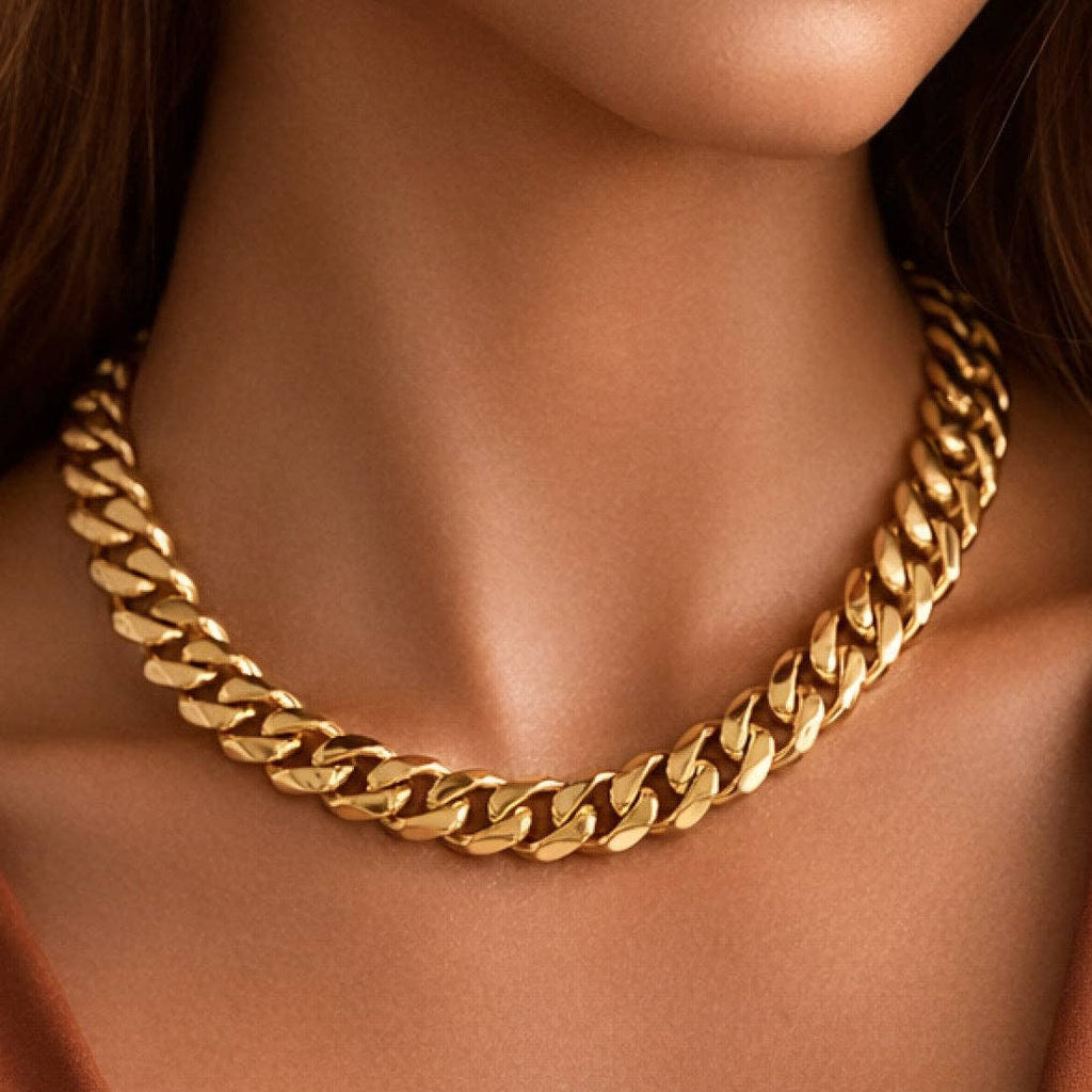 Gold Stainless Steel Chain Necklace