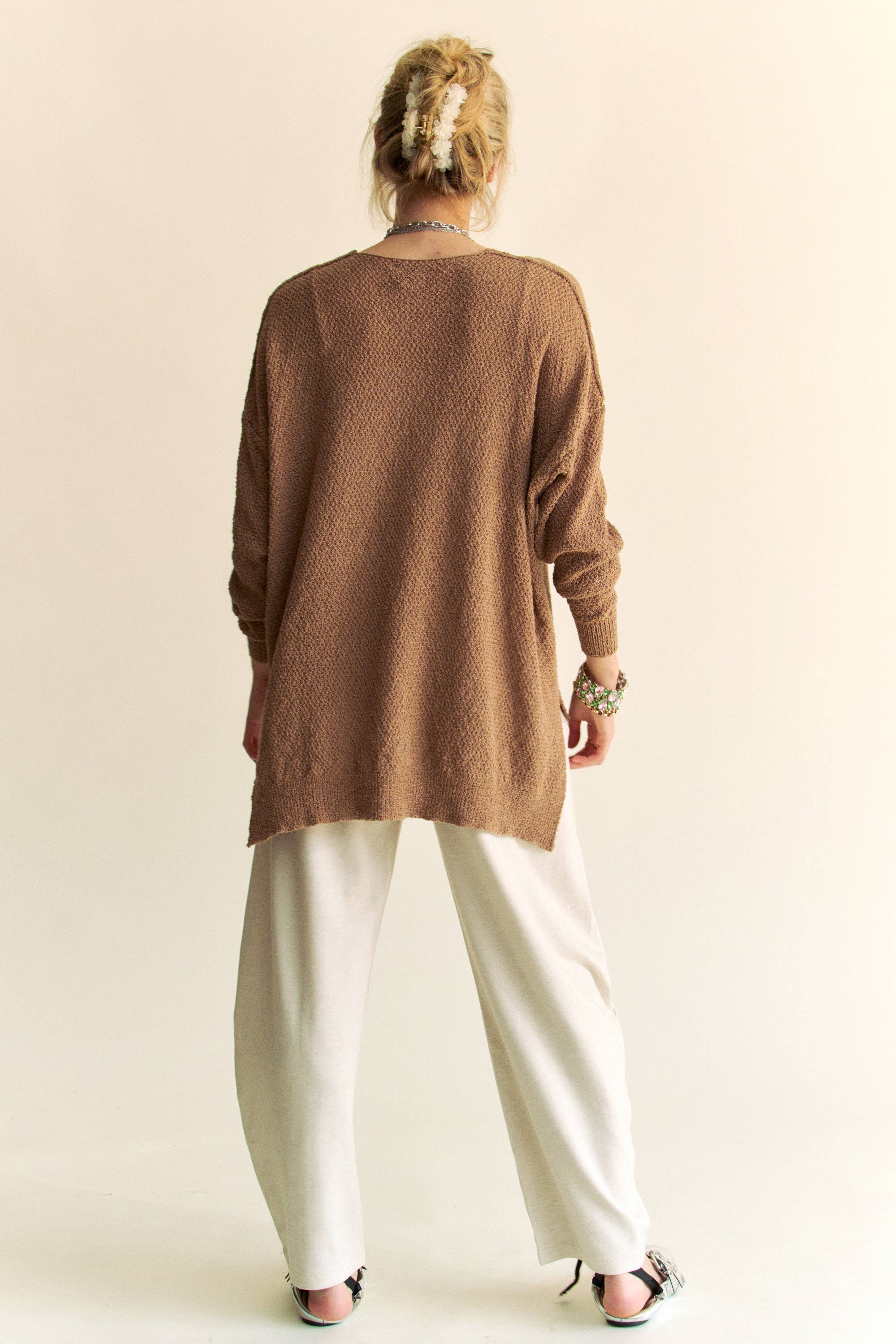 Plus Mocha Relaxed Fit Sweater