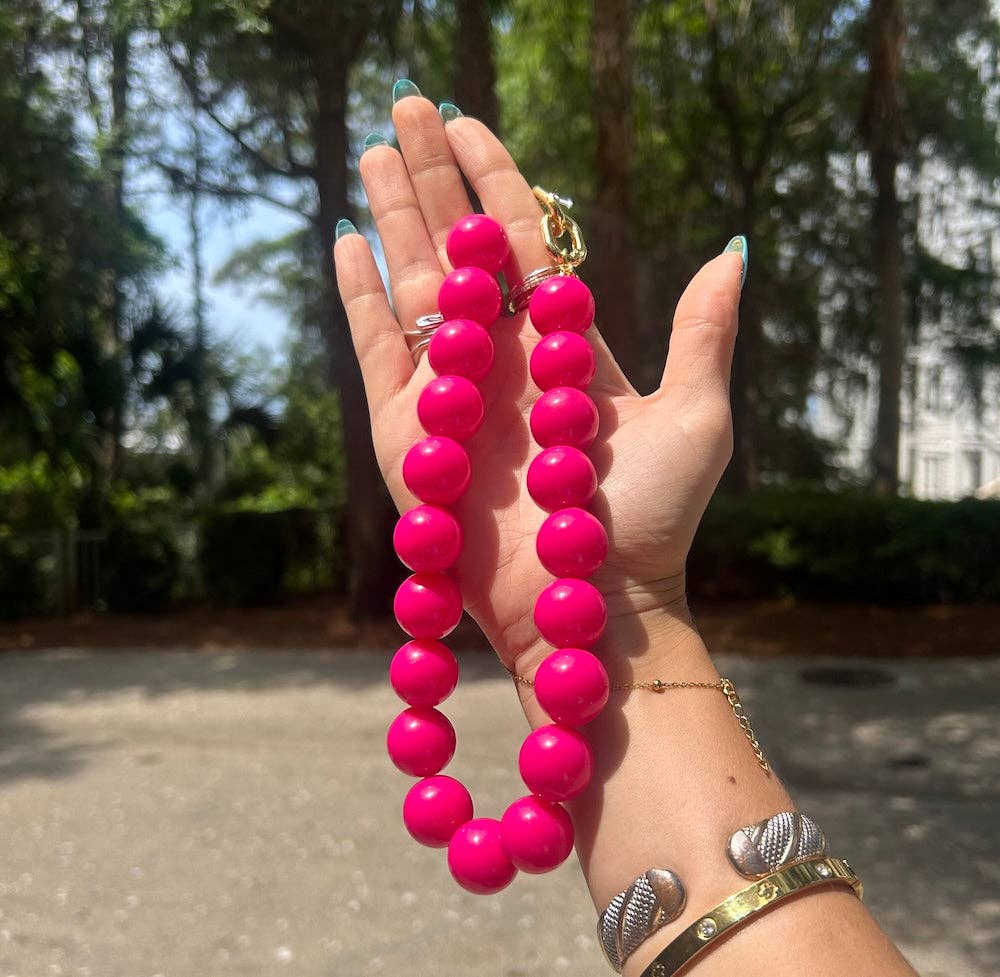 Hot Pink Mindi Necklace