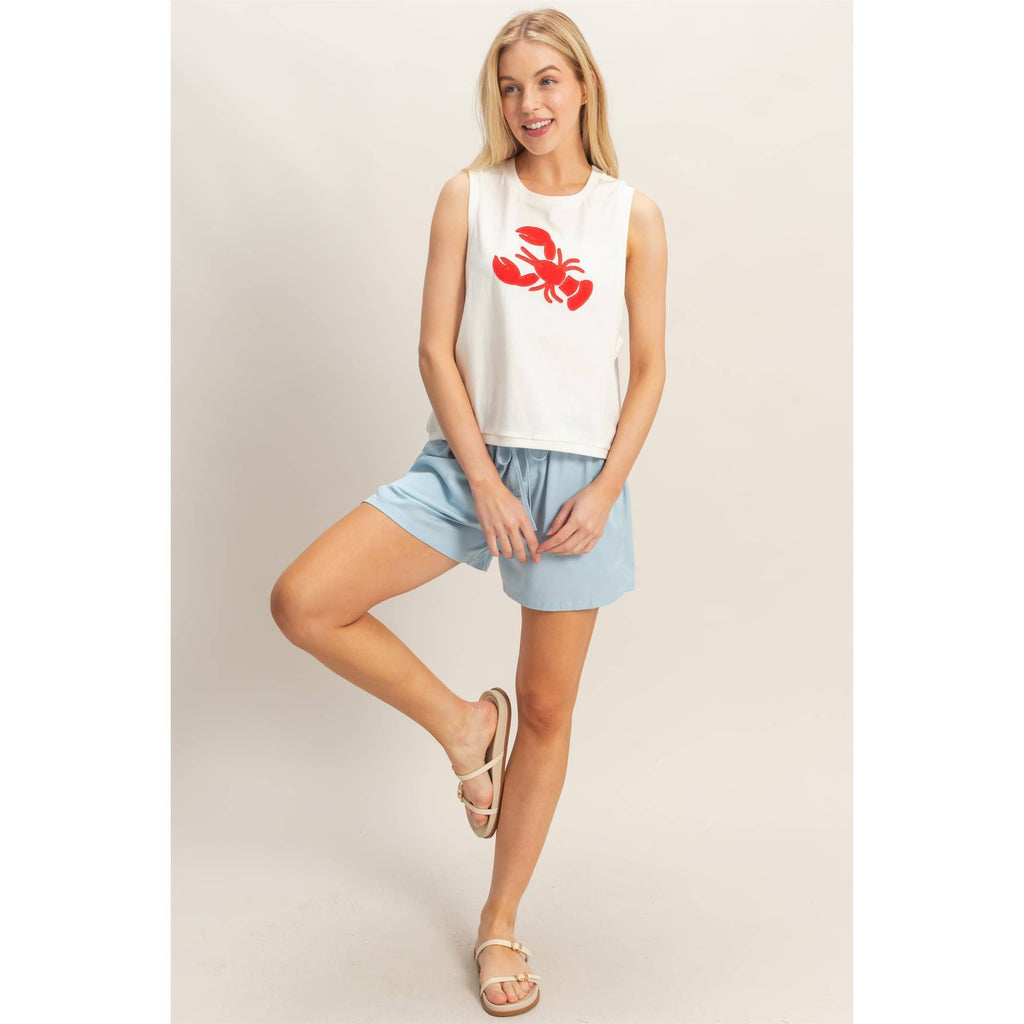 Sleeveless Tank With Lobster