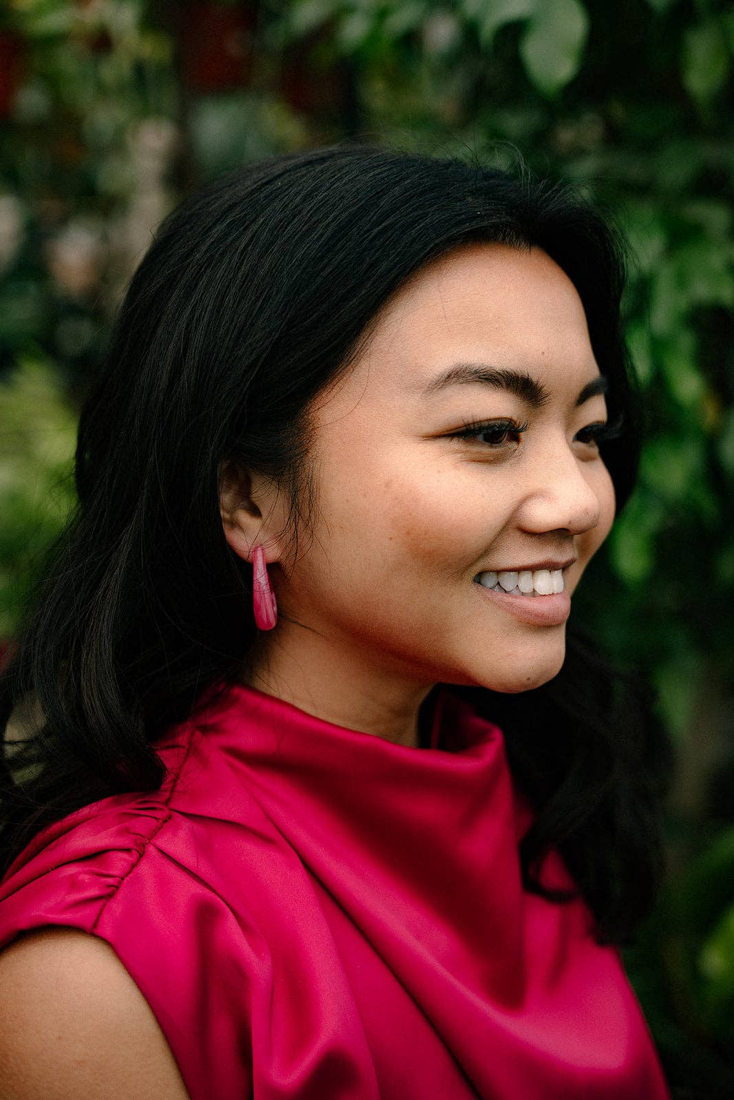 Berry Pink Julie Hoops